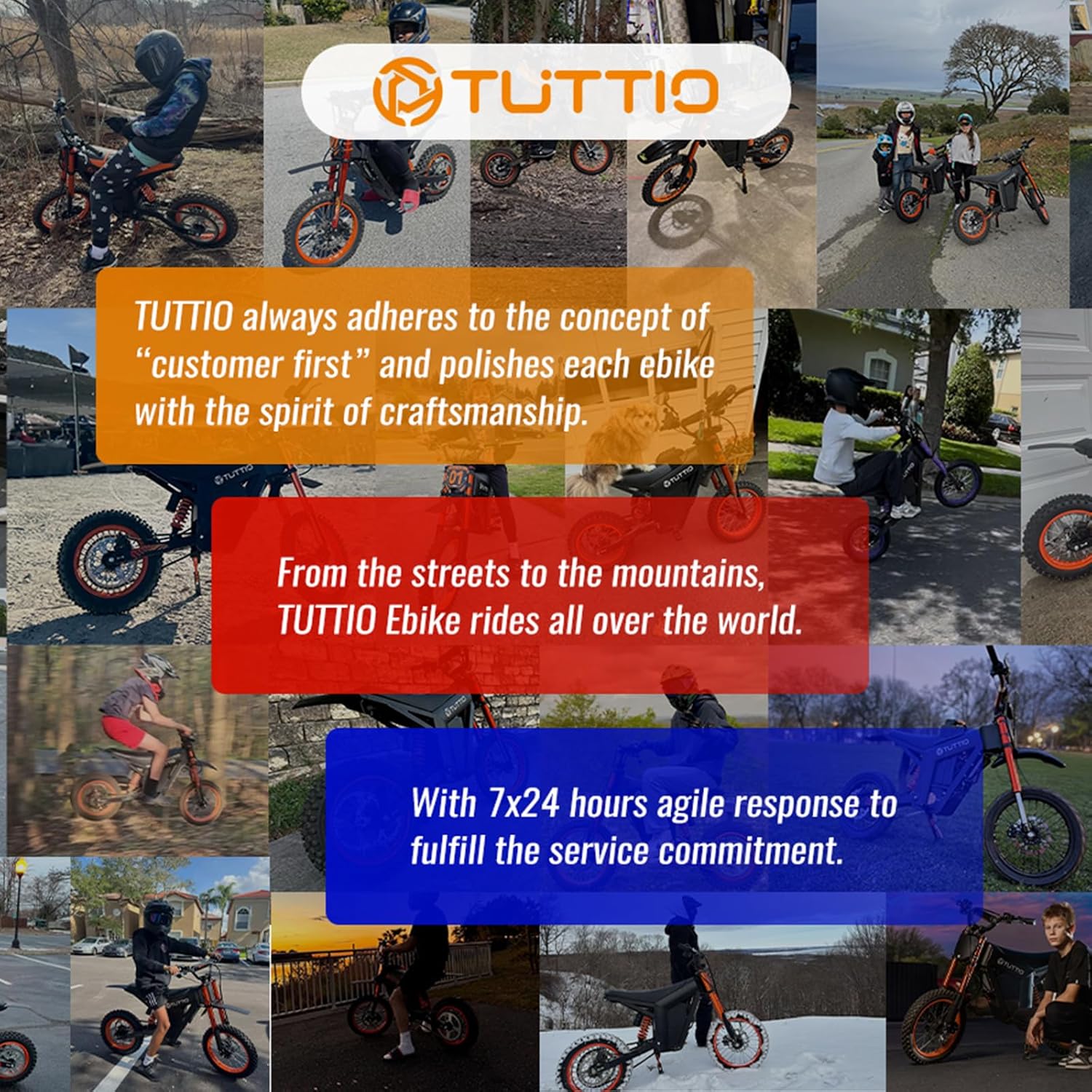 Electric Dirt Bike for Adults with Peak 2000W Motor, 14"/12" Fat Tires, Hydraulic Brakes, Off-Road Electric Motorcycle