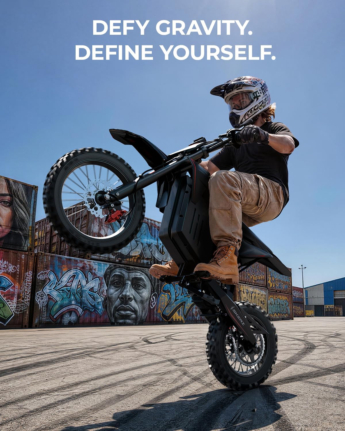 Electric Dirt Bike for Adults & Teens, 3200W Motor, Up to 37 MPH, 14"/12" Fat Tire Off-Road E-Bike, Dual Suspension, Hydraulic Disc Brakes