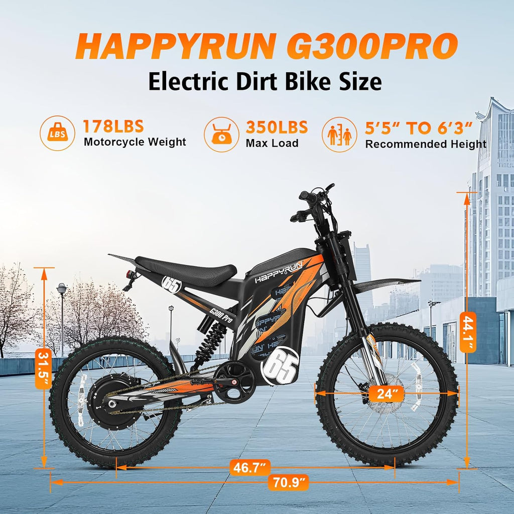 High-Performance Adult Electric Dirt Bike – 6500W Motor, 72V 30Ah Battery, 50 MPH Off-Road E-Motorcycle