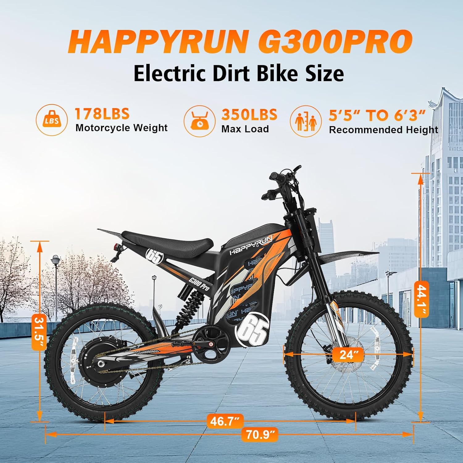 Electric Dirt Bike for Adults – High-Performance Off-Road E-Bike with Long Range, Hydraulic Brakes & Heavy-Duty Frame