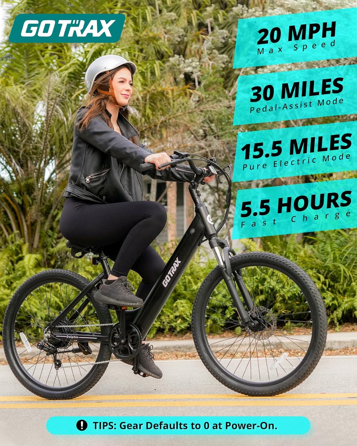 26" Step-Through Electric Bike for Adults – City Commuter E-Bike with Pedal Assist, Front Suspension & 7-Speed Gear System