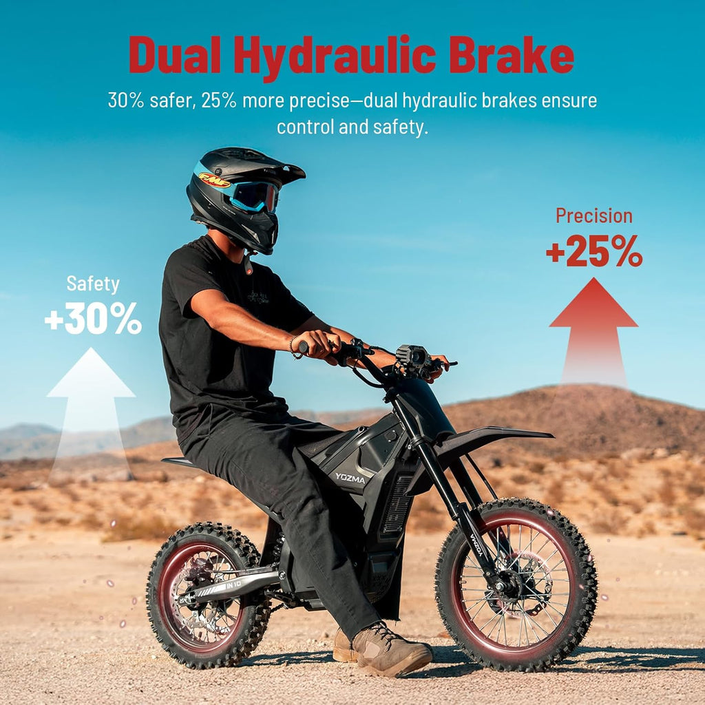 2600W Electric Dirt Bike for Teens & Adults, Up to 40 MPH Off-Road E-Bike with Full Suspension, Hydraulic Brakes & All-Terrain Performance
