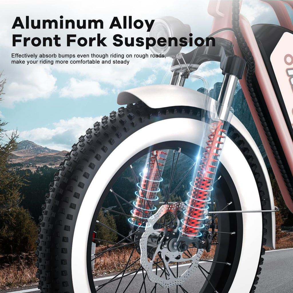 1450W Peak Electric Cargo Bike for Adults, 20" Fat Tire Step-Through E-Bike with Passenger Seat, Up to 80 Miles Range, 7-Speed All-Terrain Commuter Bicycle