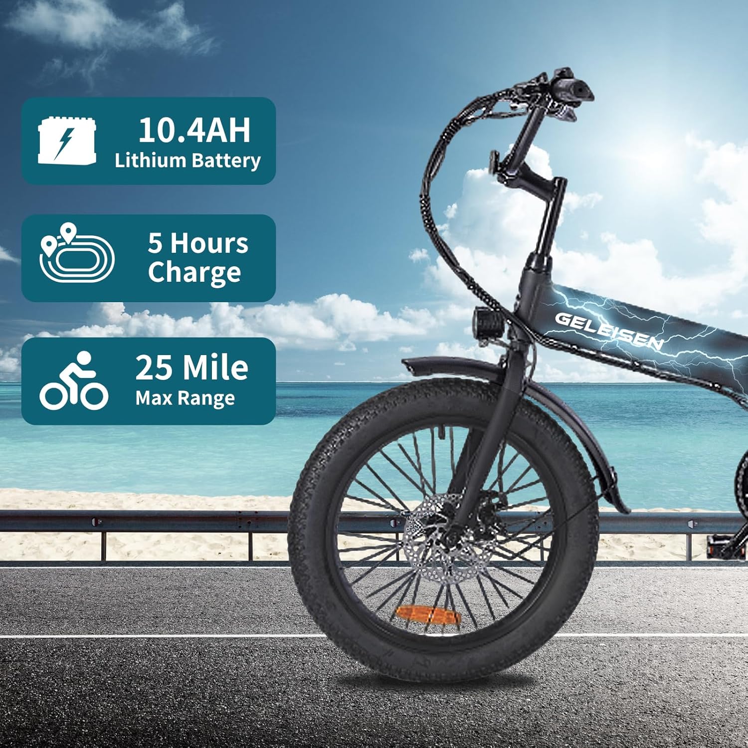 14" Mini Foldable Electric Bike for Adults – 700W Peak Motor, Removable 48V E-Bike for Commuting