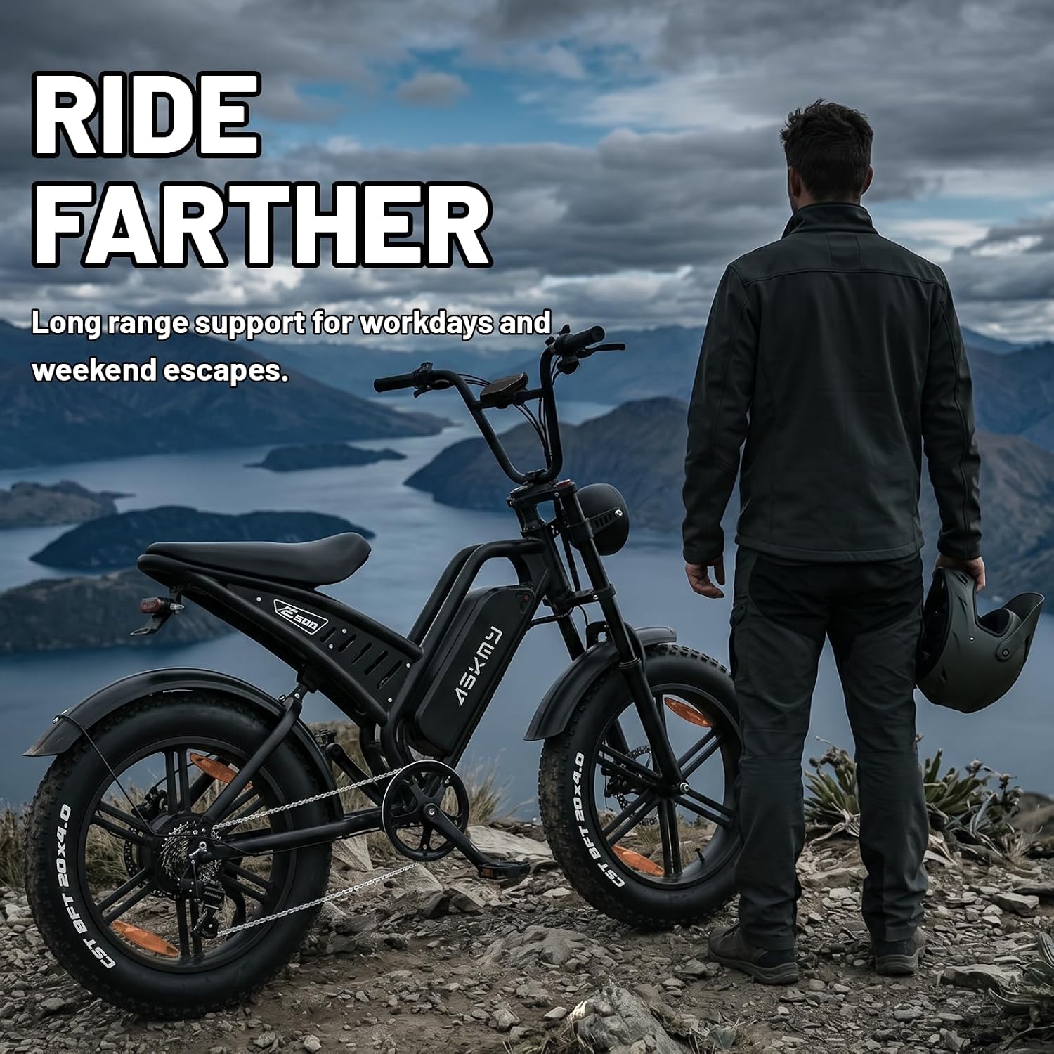 26" Fat Tire Electric Mountain Bike for Adults, 1500W Peak Motor, All-Terrain Commuter E-Bike for Road, Snow & Beach