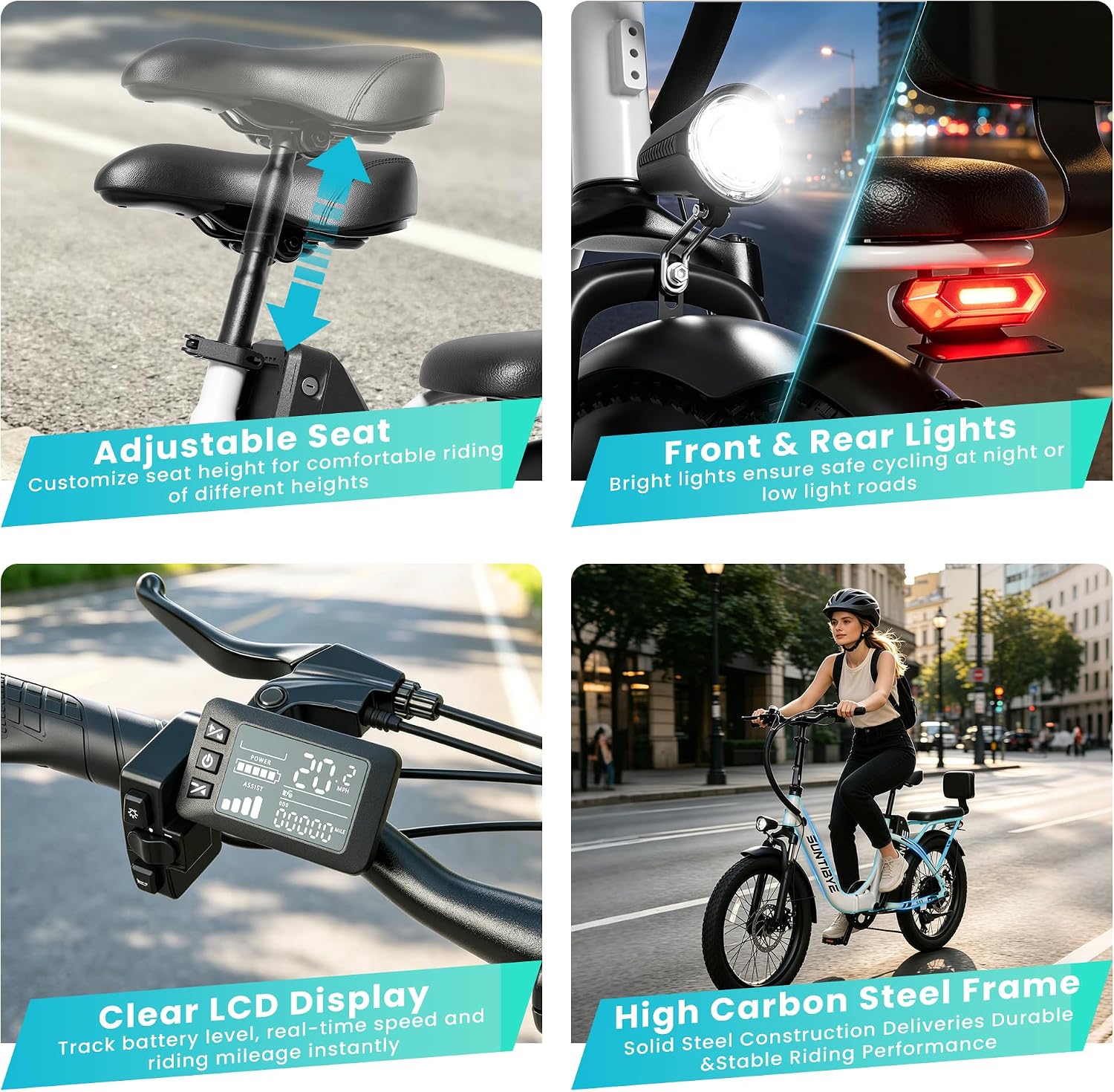20" Foldable Fat Tire Electric Bike for Adults, Peak 1500W Motor, Up to 28 MPH, 7-Speed Commuter E-Bike with Long-Range Performance