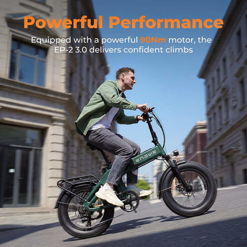 20" Foldable Fat Tire Electric Bike for Adults with 1500W Peak Motor, Hydraulic Brakes, Up to 28 MPH & 65 Miles Range