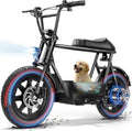 Electric Scooter with Seat for Adults, Peak 1200W Motor, Up to 20 MPH, 16" Fat Tire All-Terrain Scooter with Storage Basket & 30 Miles Range