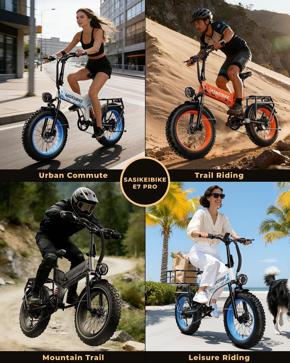 1500W Folding Electric Bike for Adults, 20" Fat Tire E-Bike with Up to 70 Miles Range, Dual Suspension, Foldable All-Terrain Commuter & Mountain Bicycle