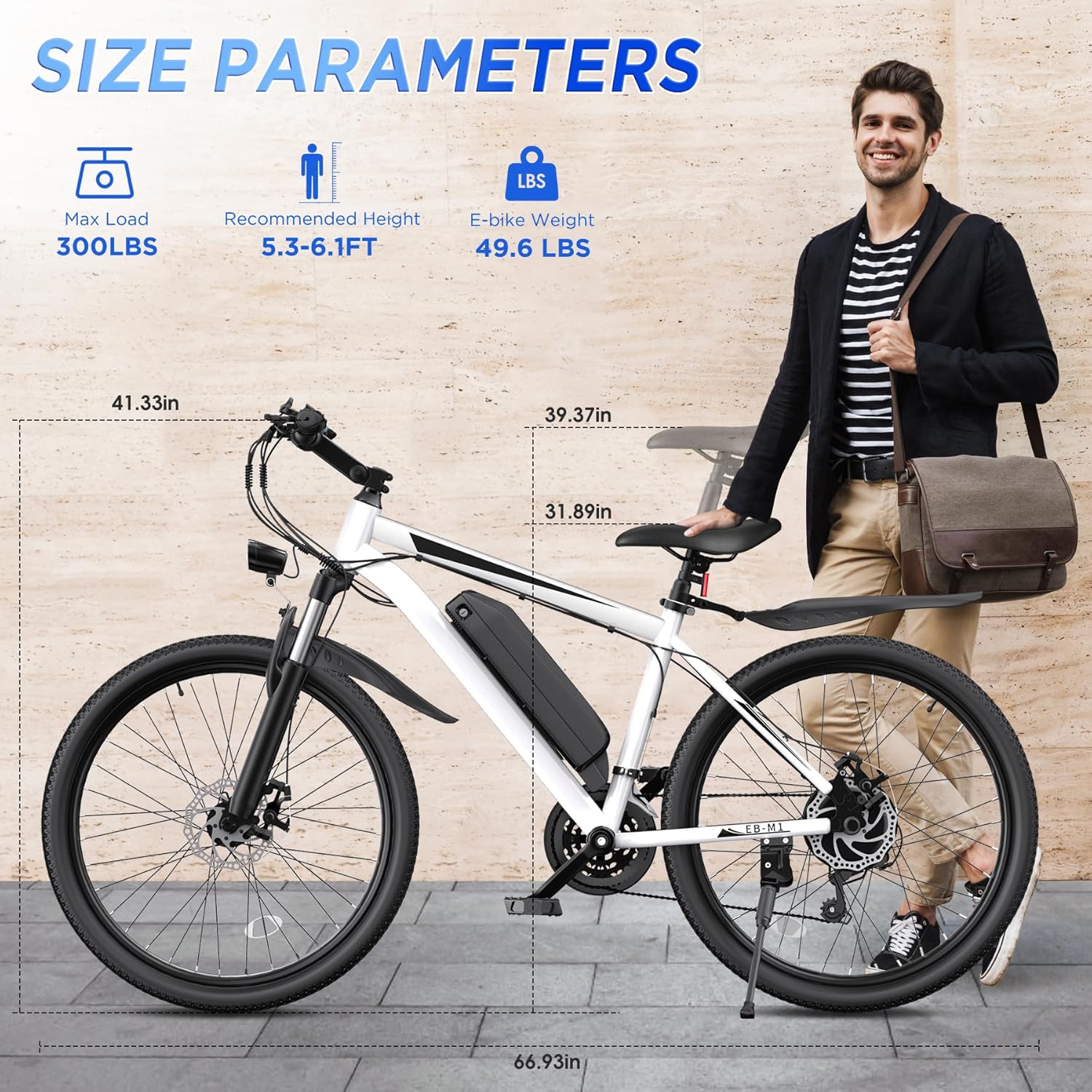 26" Electric Mountain Bike for Adults, 1000W Peak Motor E-Bike, Up to 20 MPH & 50 Miles Range, 7-Speed Gear System, Front Suspension, LCD Display, UL 2849 Certified