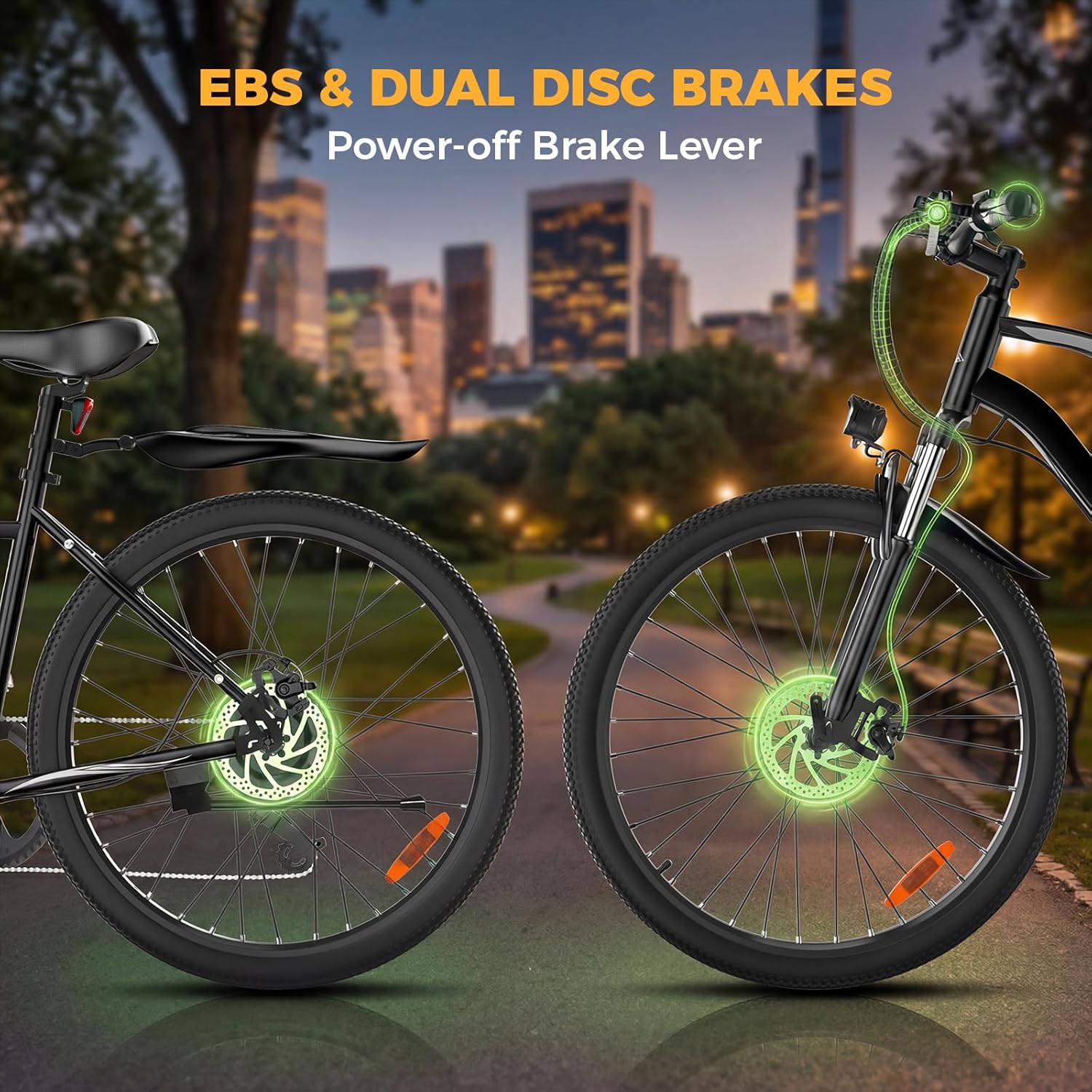 Electric Bike for Adults, 26" Commuter & 14" Foldable E-Bike, 1000W/1500W Peak Motor, Up to 55–80 Miles Range, Removable Power Pack for Urban Commuting