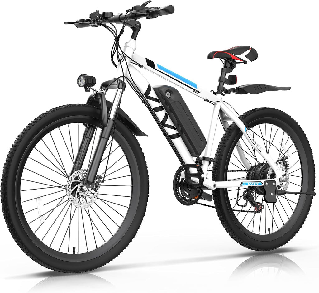 26" Electric Mountain Bike for Adults with 749W Peak Motor, 21-Speed Gear System, Up to 20 MPH, 50 Miles Pedal-Assist Range & UL 2849 Certified