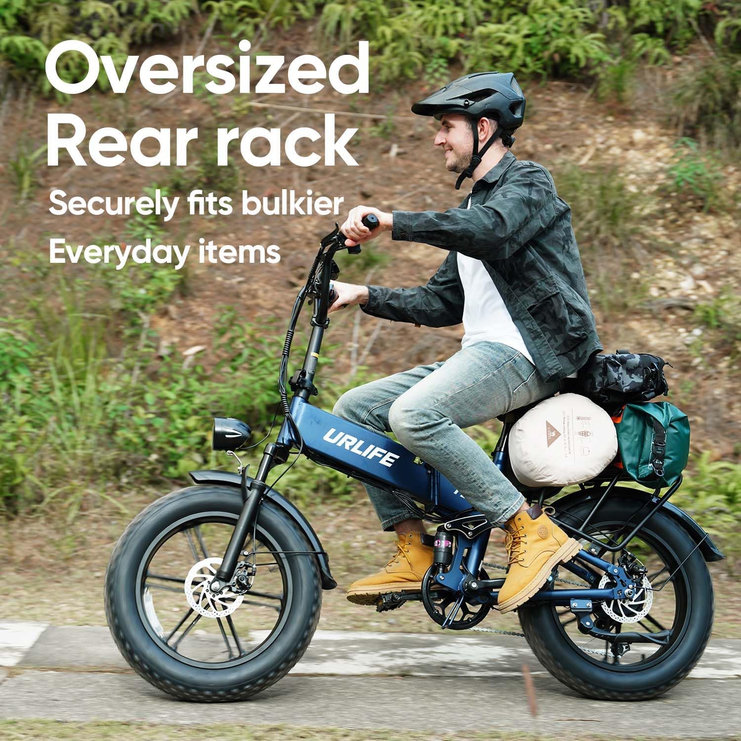 20" × 4" Foldable Fat Tire Electric Bike for Adults, Up to 60–80 Mile Range, LED Display, All-Terrain Commuter E-Bike