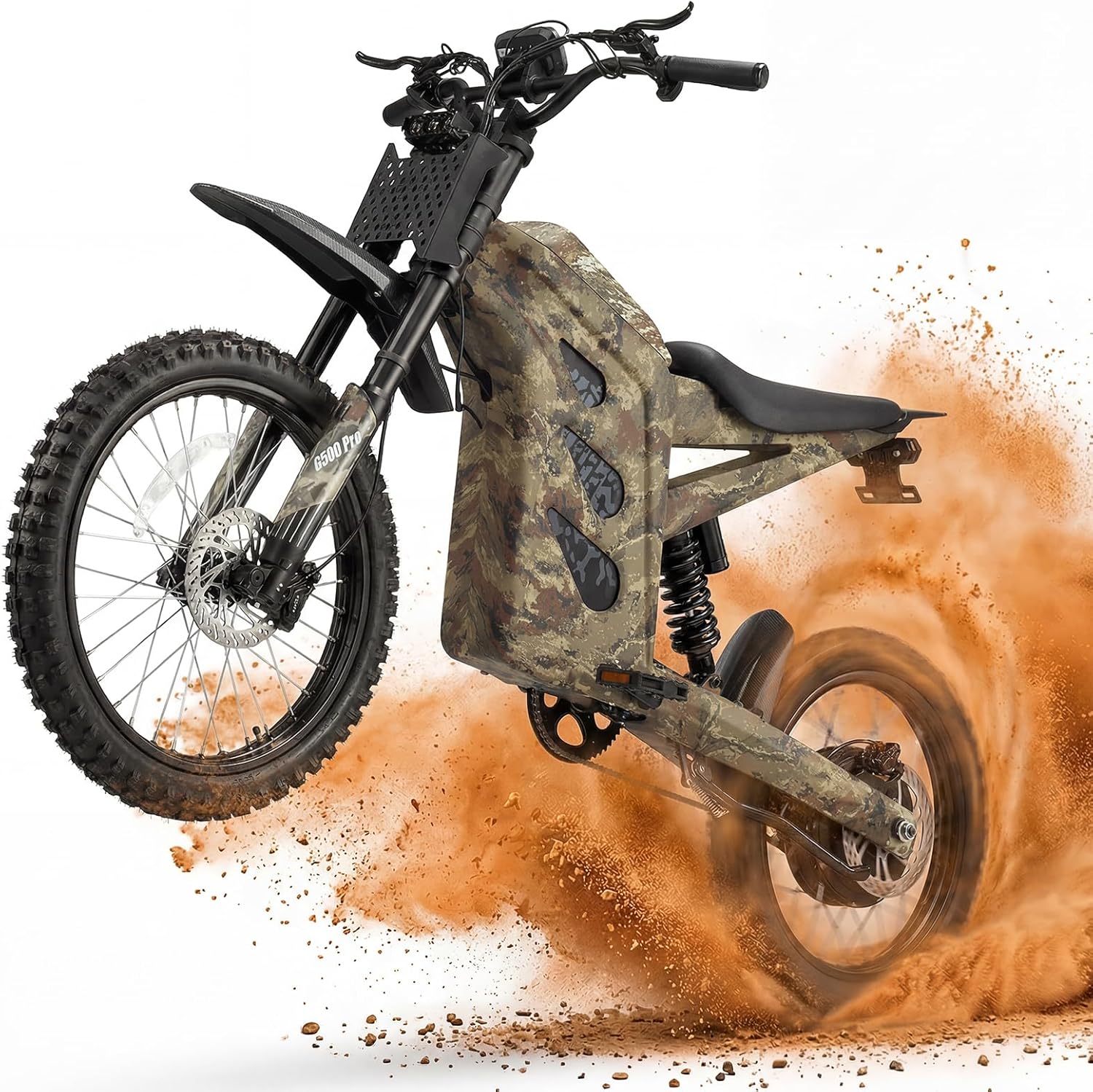 High-Performance Adult Electric Dirt Bike – 6500W Motor, 72V 30Ah Battery, 50 MPH Off-Road E-Motorcycle
