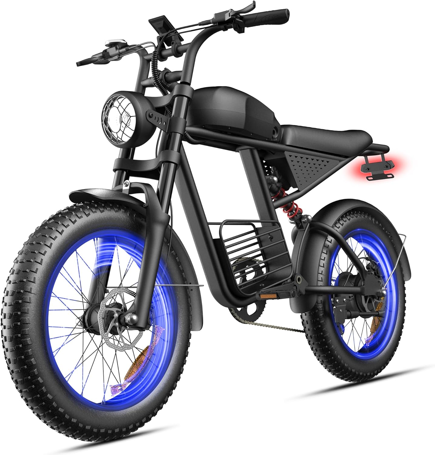 20" Fat Tire Electric Mountain Bike for Adults, 3000W/1500W/1000W Peak Motor, Up to 37 MPH, 40–80 Mile Range, All-Terrain E-Bike, UL 2849 Certified