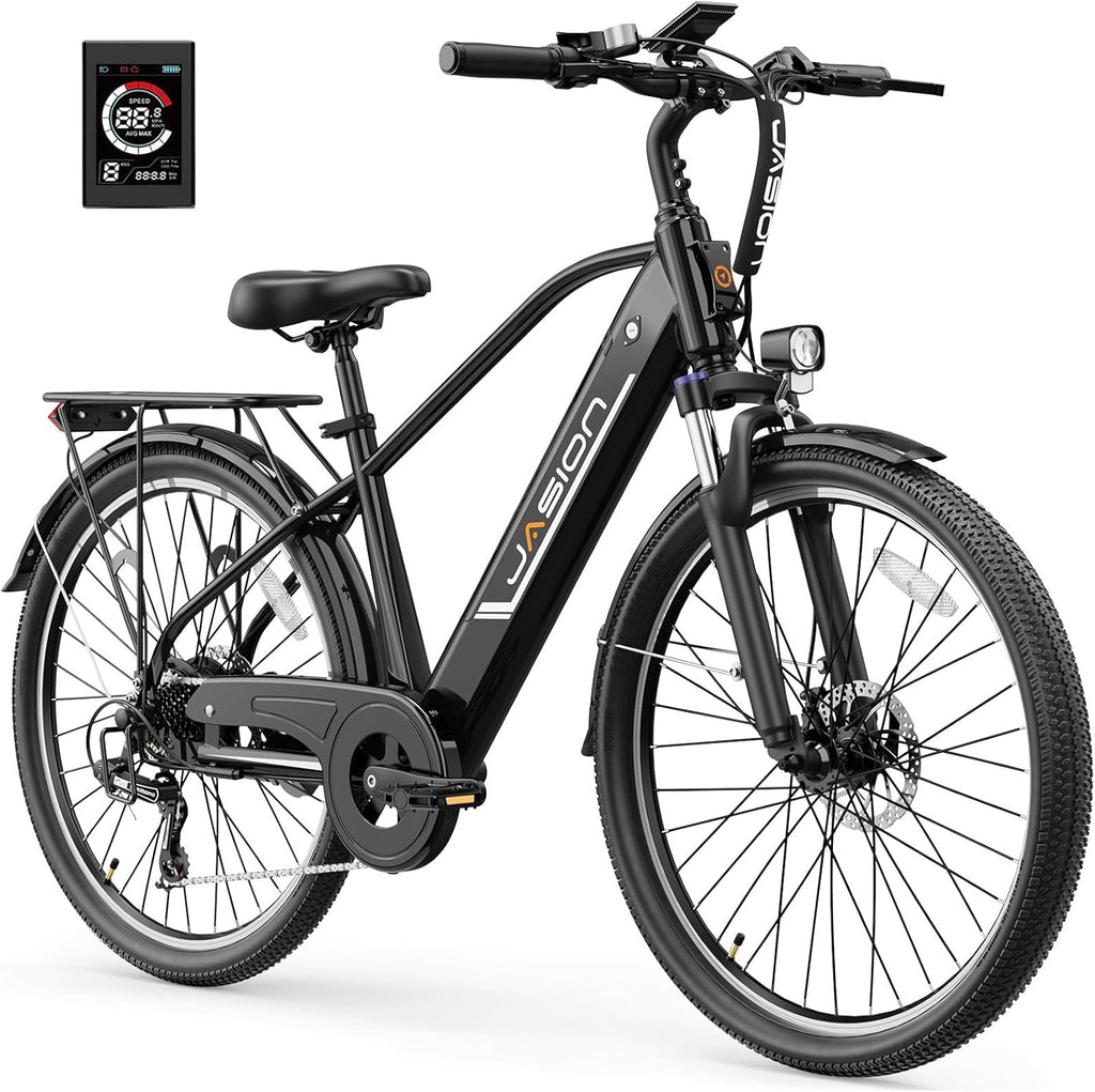 26" Electric Bike for Adults, 1200W Peak Motor, Up to 28 MPH, 40–62 Mile Range, Commuter E-Bike with Removable Power Pack
