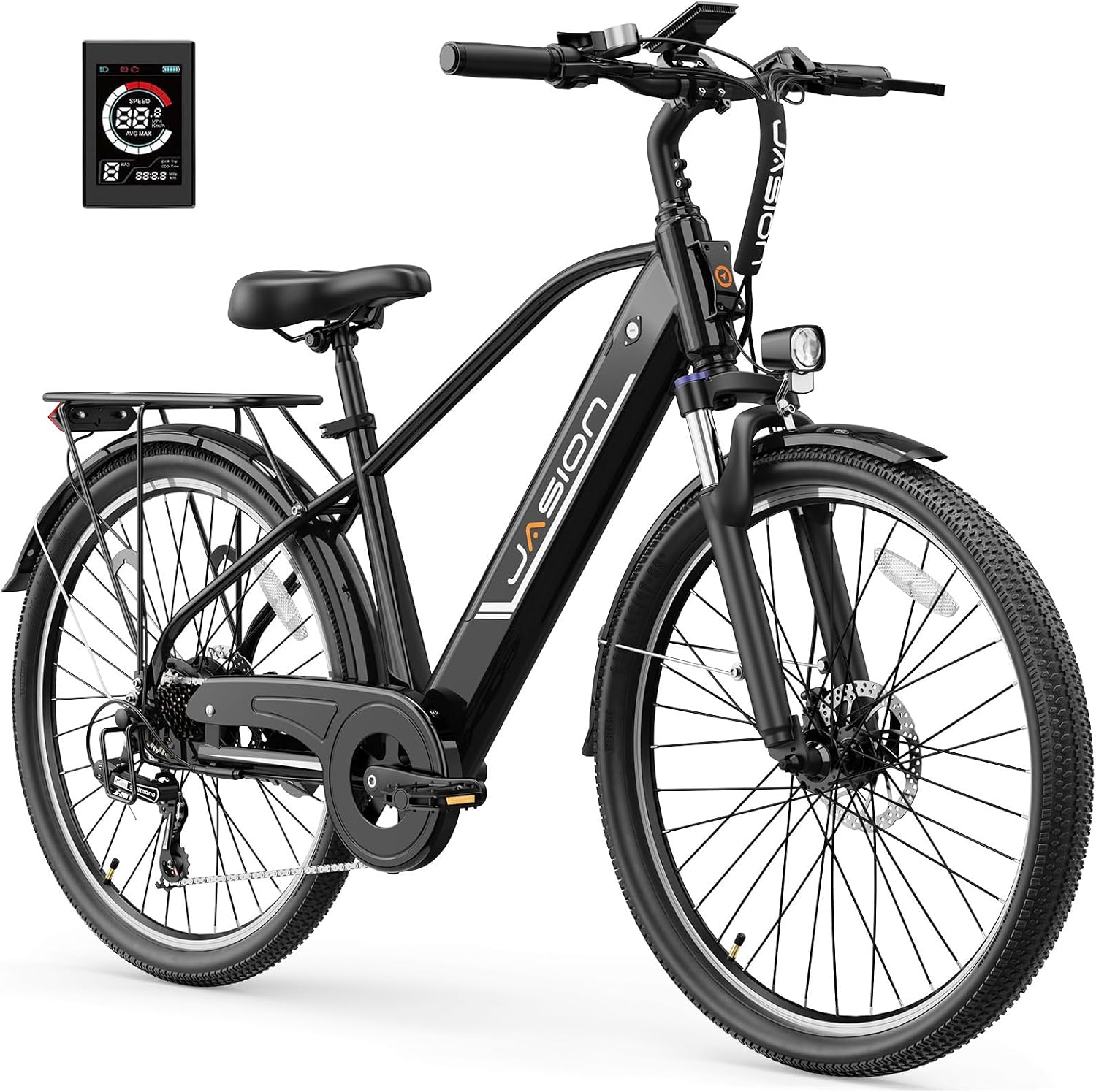 26" Electric Commuter Bike for Adults, Peak 1200W Motor, Up to 28 MPH, City E-Bike with Up to 62 Miles Range