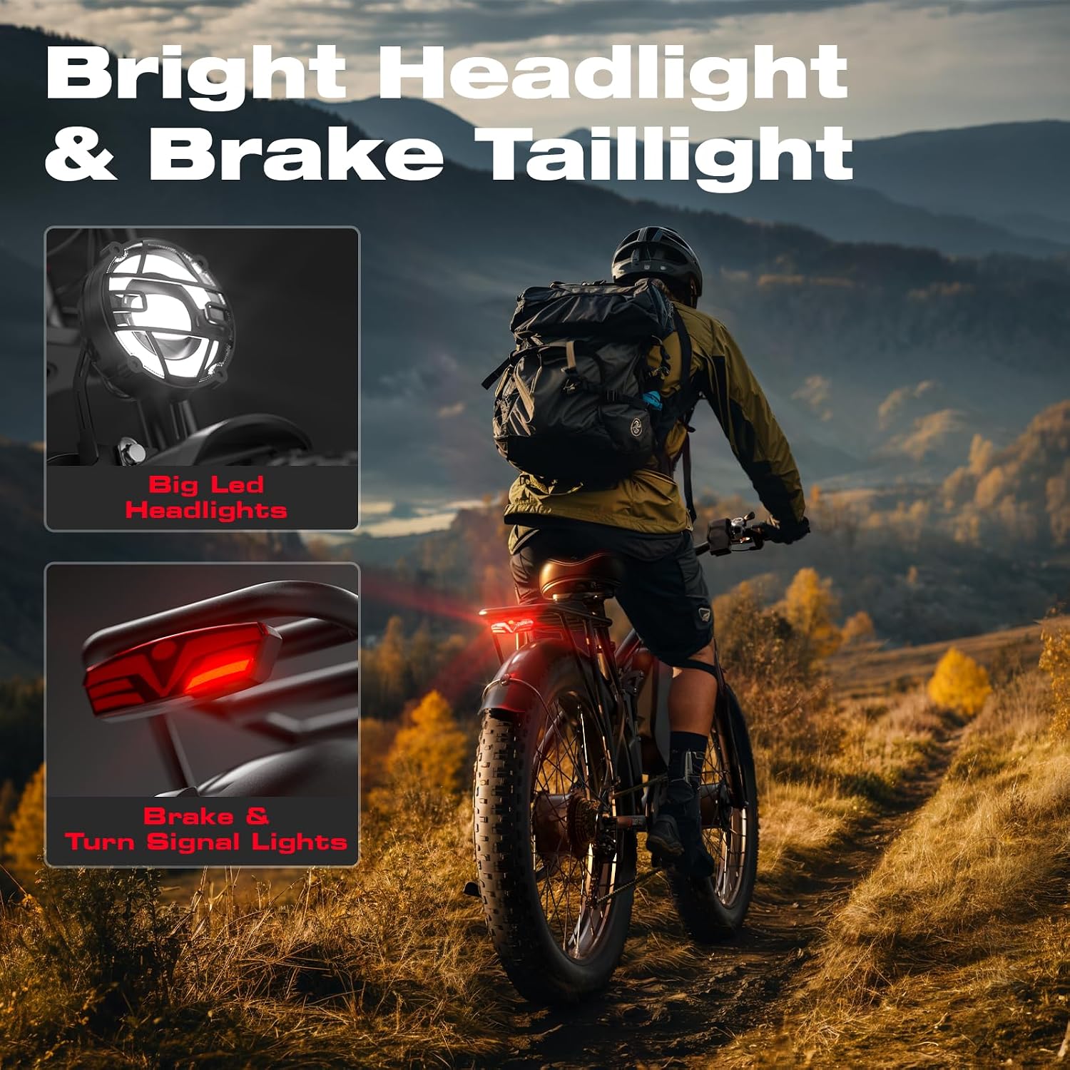 24" Fat Tire Electric Mountain Bike for Adults – Dual Motor All-Terrain E-Bike with Full Suspension & Hydraulic Brakes