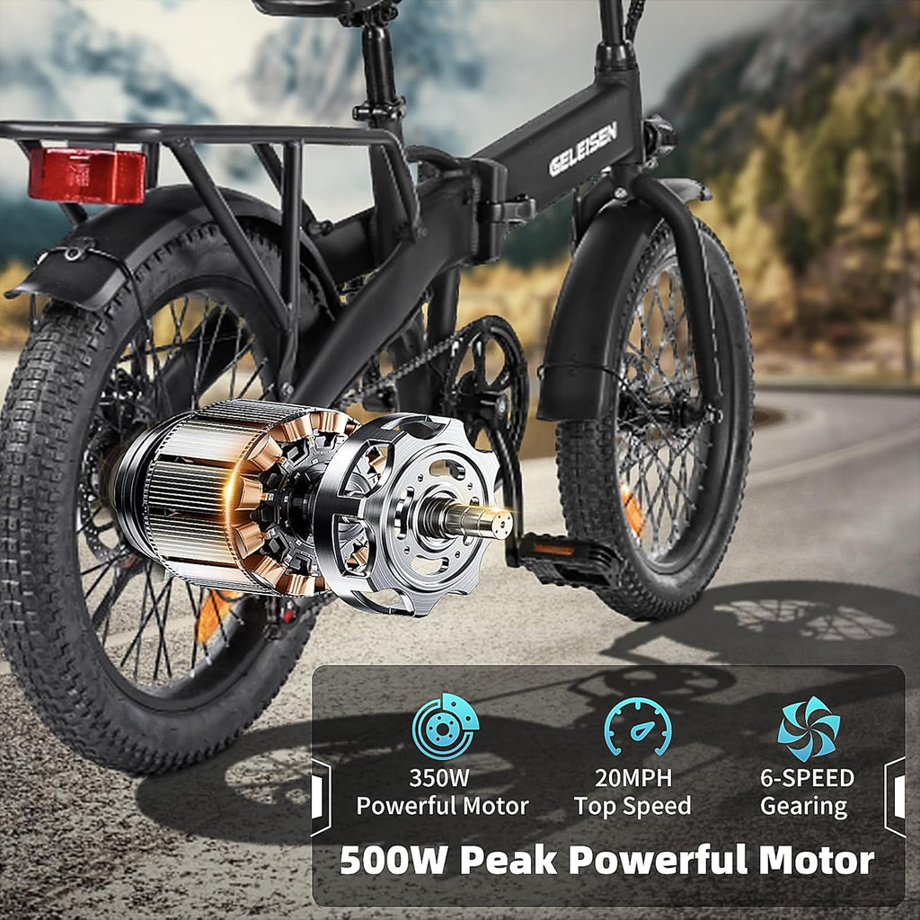 14" Mini Foldable Electric Bike for Adults – 700W Peak Motor, Removable 48V E-Bike for Commuting