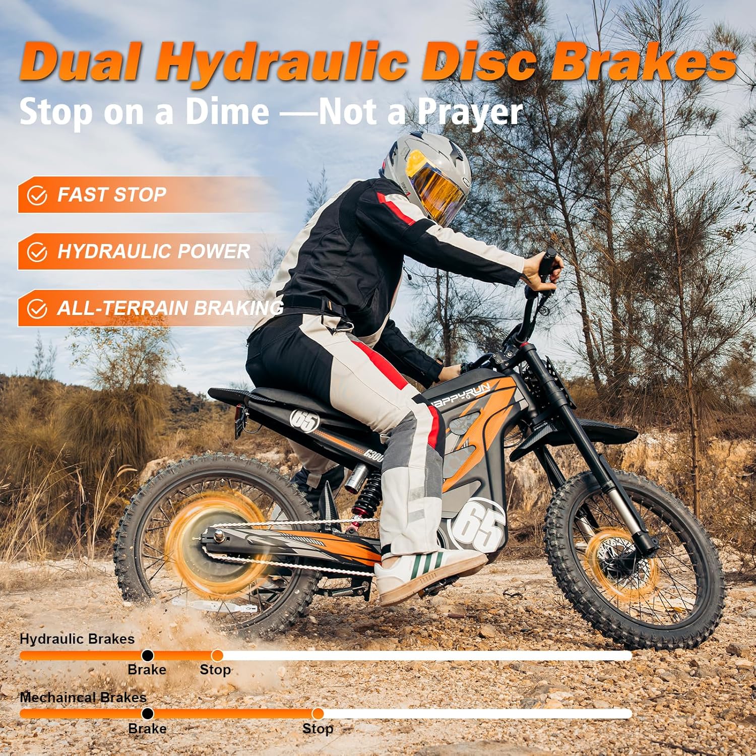 Electric Dirt Bike for Adults – High-Performance Off-Road E-Bike with Long Range, Hydraulic Brakes & Heavy-Duty Frame